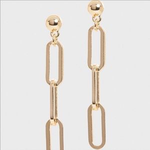 🆕 Banana Republic Chain Link Drop Earrings - Gold